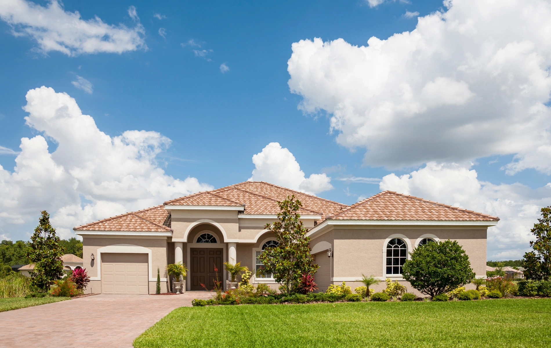 New home with front yard